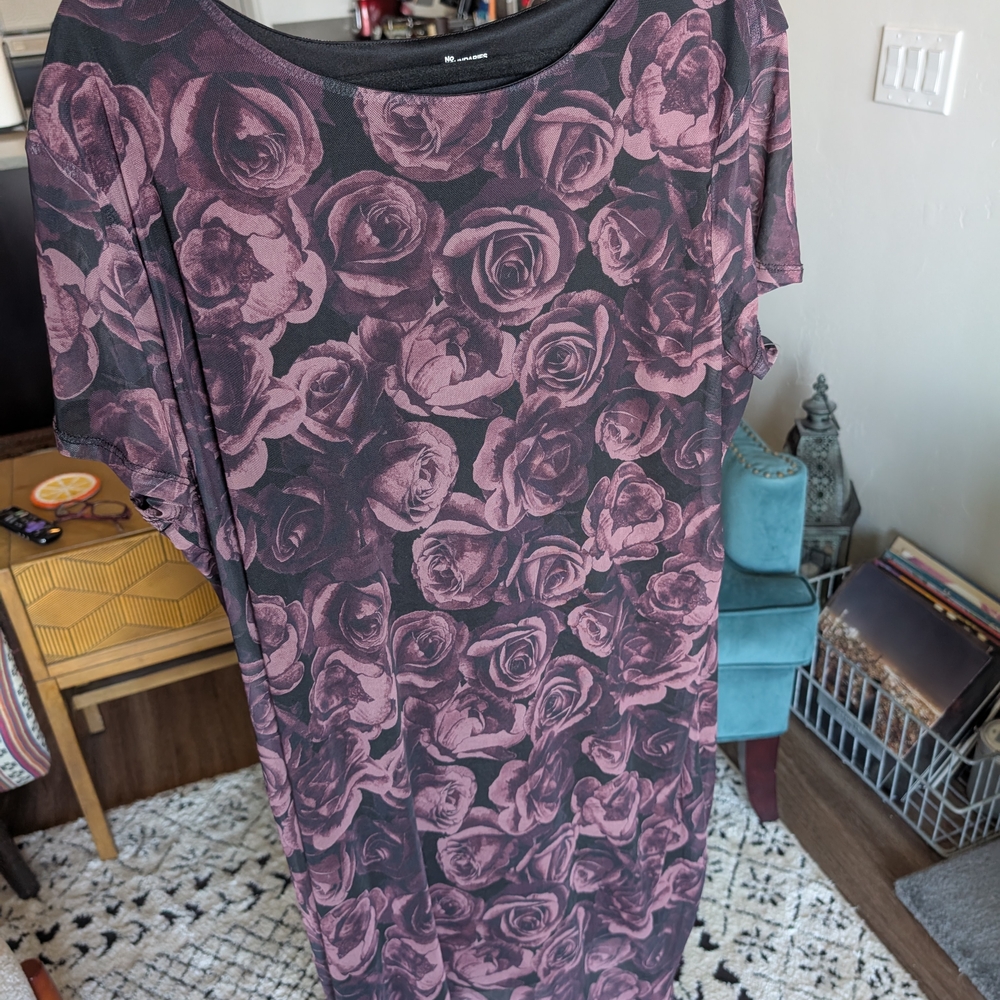 Mesh Floral Print Dress